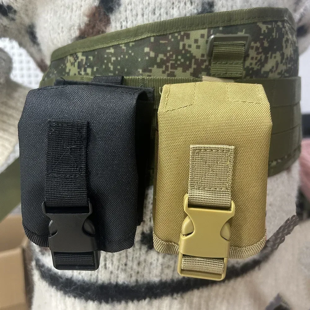 Bolsa Molle individual doble Frag para granada, bolsa EDC para senderismo al aire libre, accesorios de caza, funda Mag, bolsas de cintura, bolsas para chaleco M67 LBT - imagen 3