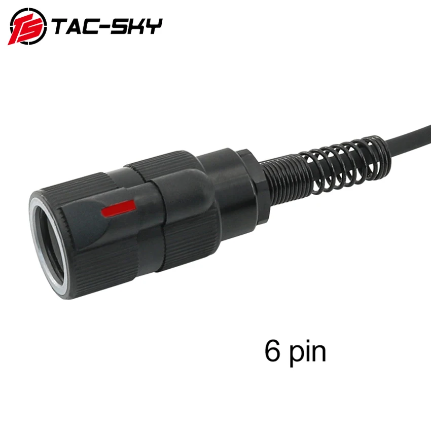 Adaptador militar TS TAC-SKY para walkie-talkies PRC152/148/163, altavoz de mano Ptt de 6 pines, micrófono para caza deportiva - imagen 5