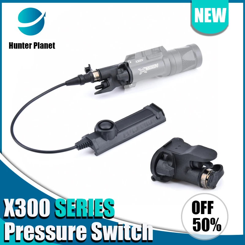 WADSN linterna táctica X300 X300U, luces de pistola de Metal, MLOK, Arma de caza, luz de explorador con cinta de interruptor de presión de doble función