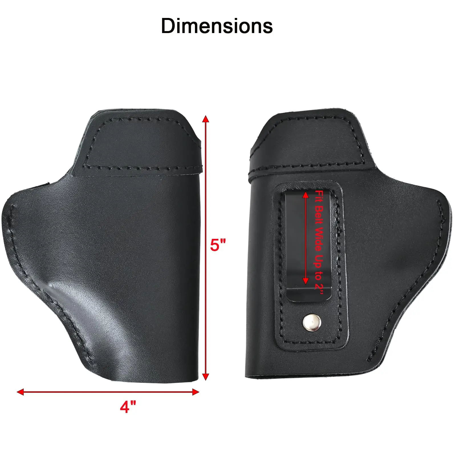 Fundas de cuero IWB para pistola de transporte oculto, funda para pistola de mano, fundas interiores para cinturilla para Glock 17 19 22 23 43 - imagen 2