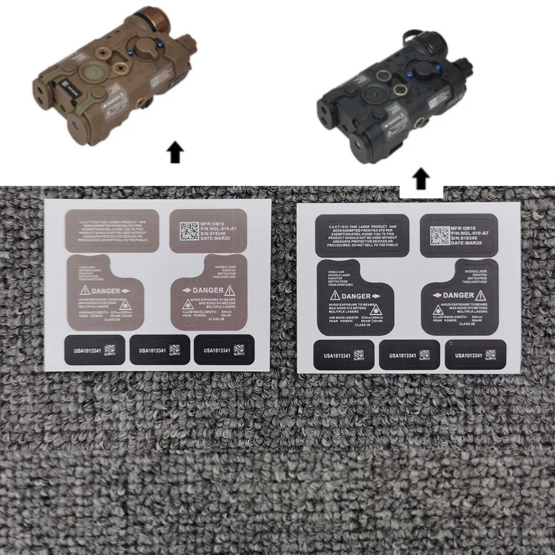 Pegatinas decorativas tácticas NGAL-L3/PEQ-15 pegatina indicadora láser