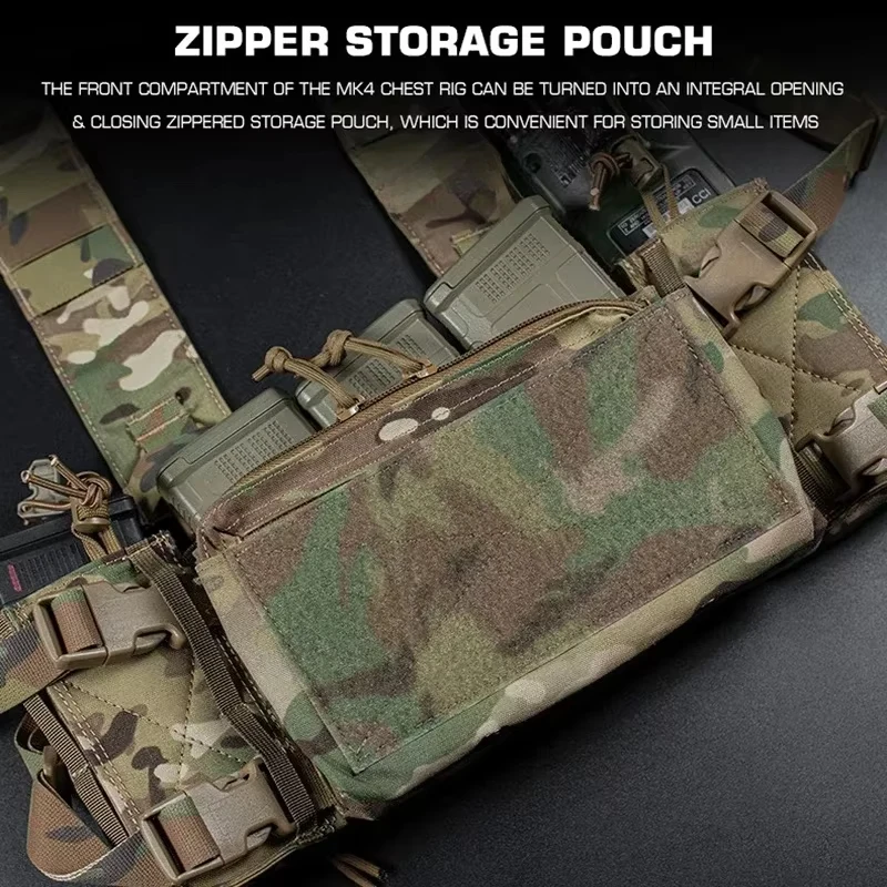 ERQYGRA táctico MK4 bolsa de pecho chaleco revista Airsoft caza equipo de juego de guerra sistema Molle Paintball bolsa de tiro al aire libre - imagen 3
