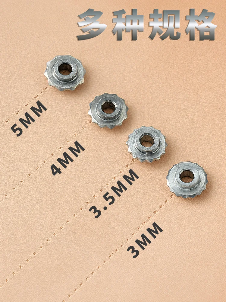 Rueda espaciadora de herramientas de cuero Diy, rombo auxiliar de espaciado de corte 3 3,5 4,5mm, rueda de trazado de puntos - imagen 3