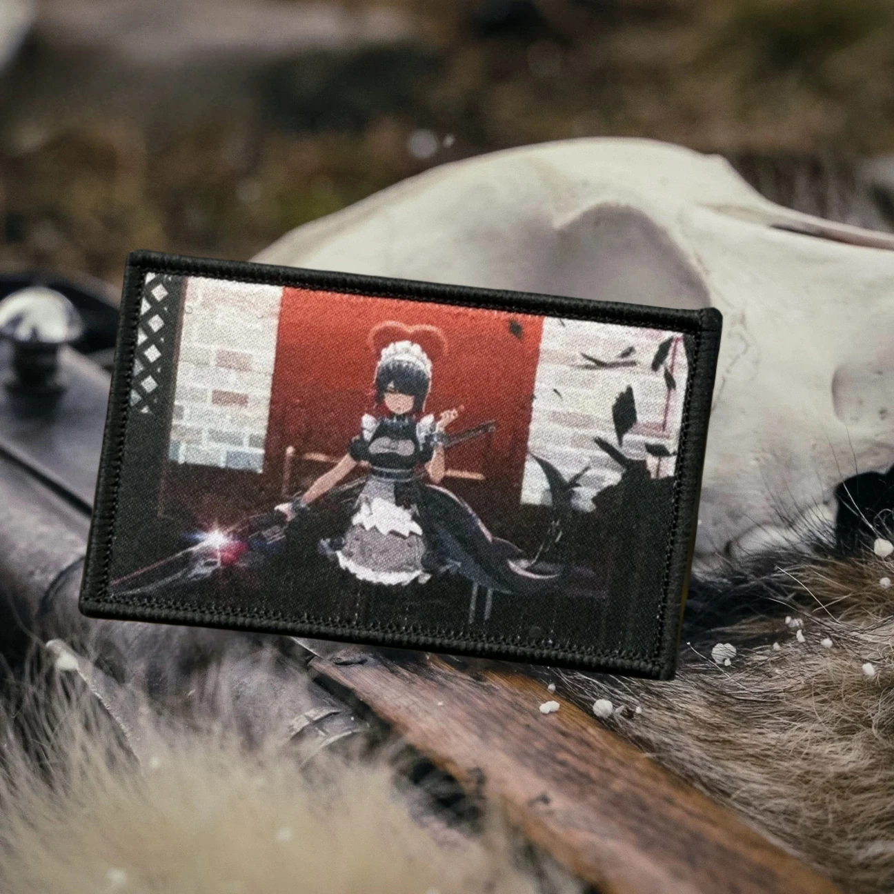 Parche de chica guerrera de sirvienta, insignia de moral táctica, mochila del ejército militar, pegatina personalizada, parches de gancho y bucle impresos para ropa - imagen 5