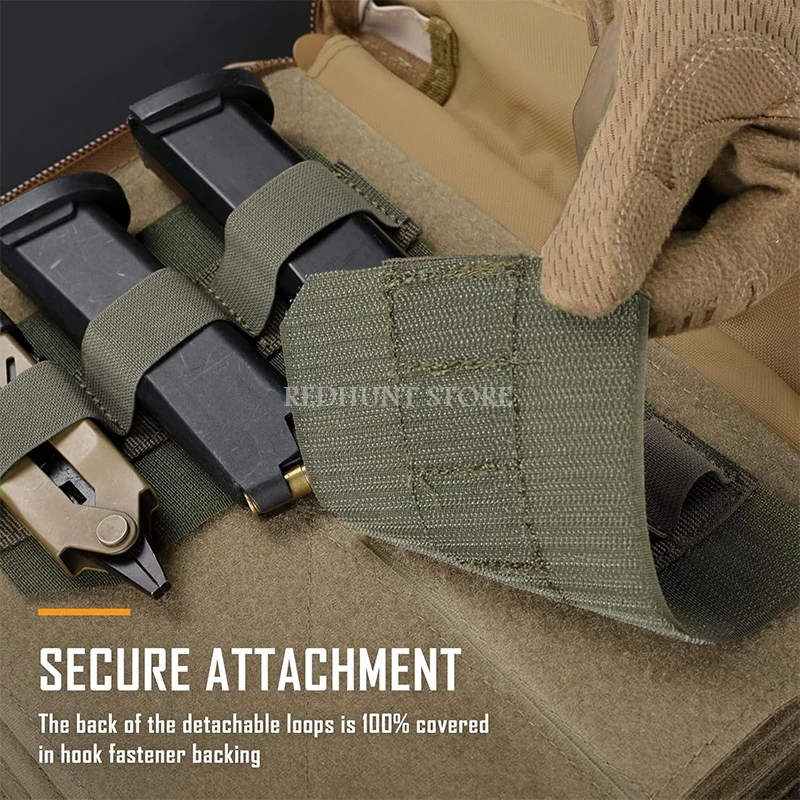 Bolsa táctica de almacenamiento, fijador elástico, gancho y bucle, mochila/chaleco táctico, accesorios, accesorios de granada de caza, inserto elástico - imagen 2