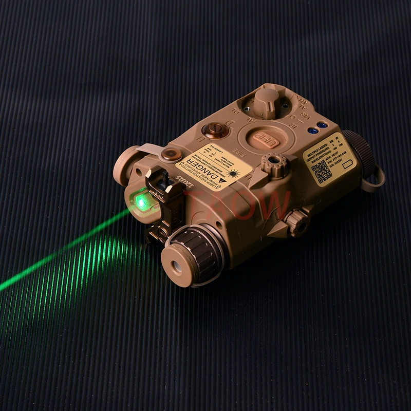 Indicador Airsoft PEQ15 versión láser doble rojo verde punto táctico rojo verde/luz de relleno IR/dispositivo láser LED blanco apto para riel de 20MM - imagen 2
