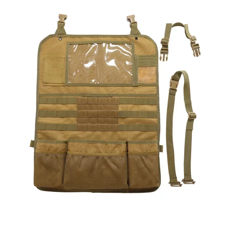 Organizador táctico para asiento trasero de coche, Protector de cubierta de respaldo de asiento Molle táctico mejorado, ajuste Universal para vehículos, camioneta MPV - imagen 5