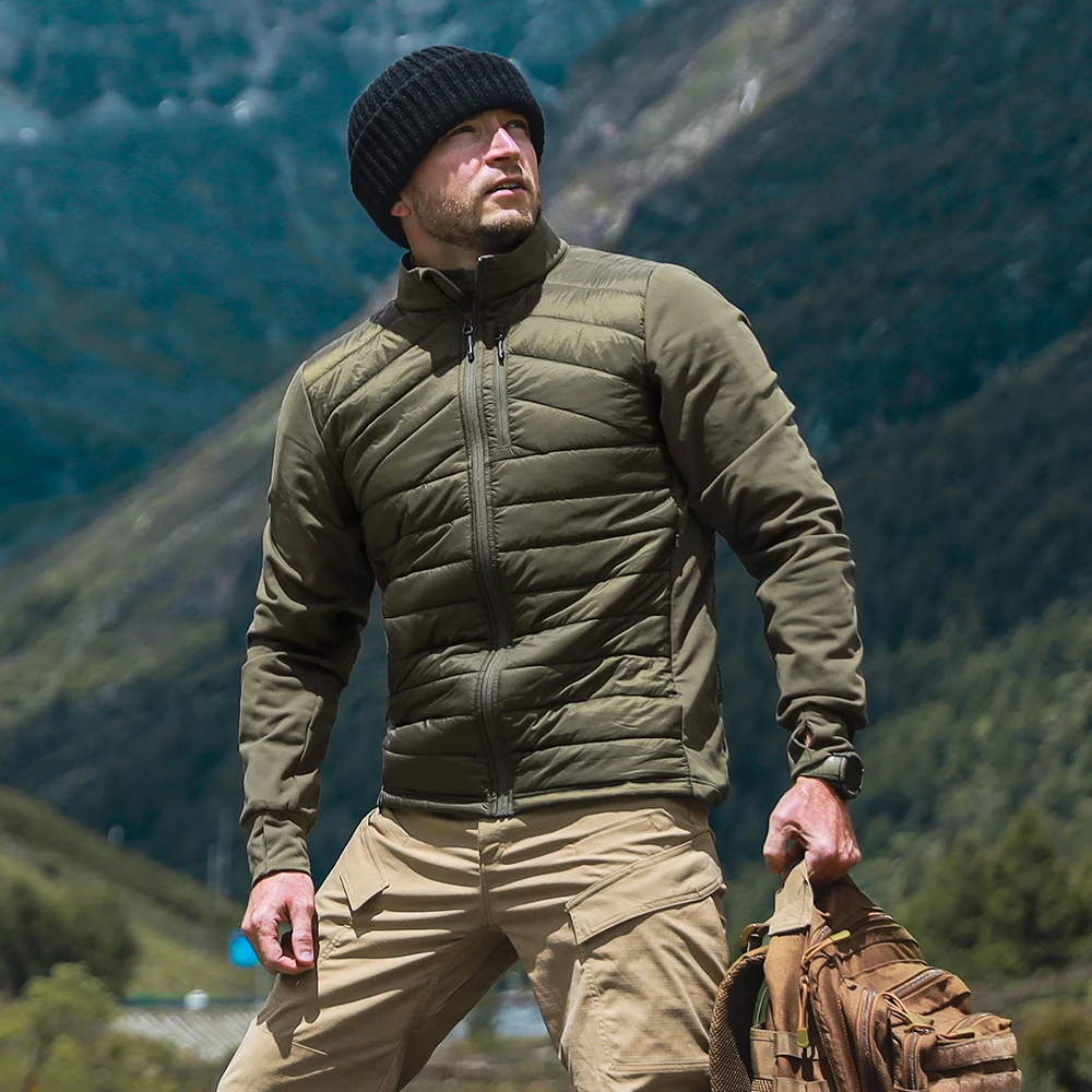 Emersongear Chaqueta térmica de nailon de capa media para hombre para esquiar, senderismo, acampar, abrigo de invierno cálido a prueba de viento, deportes al aire libre para ir al trabajo - imagen 4