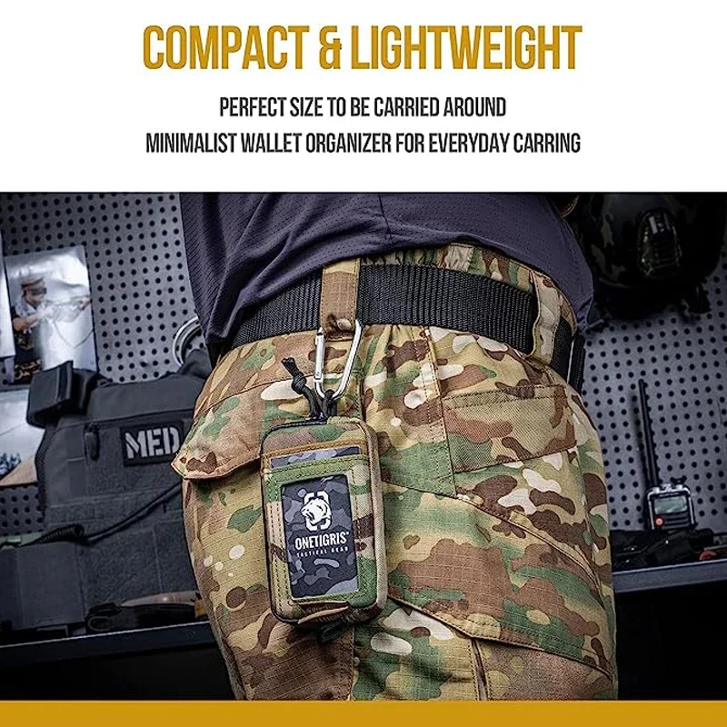 ONETIGRIS-bolsa EDC impermeable, monedero portátil para cambio de llaves, Kit de viaje, Mini monedero, ranuras para tarjetas y bolsa con cremalleras - imagen 5