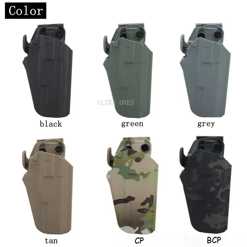 Funda para pistola táctica mano derecha Paintball caza Airsoft funda de pistola ajustable para GLOCK17L 34 35 40 41 CZ75 S & W1911'S - imagen 3