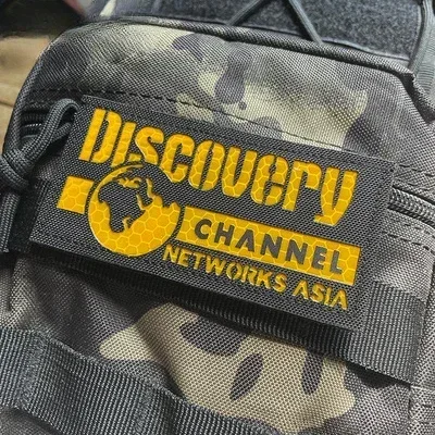 Parche de gancho y bucle de insignia de moral de canal de descubrimiento de animales reflectantes de tallado, brazalete de mochila táctica DIY, aventura al aire libre - imagen 5