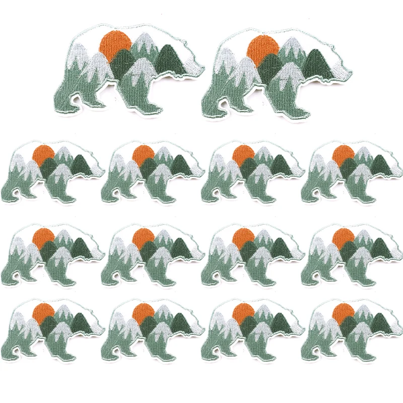 Parche bordado de aventura de montaña, parches termoadhesivos para planchar en la ropa, pegatina de costura de viaje, 10 unids/lote - imagen 5