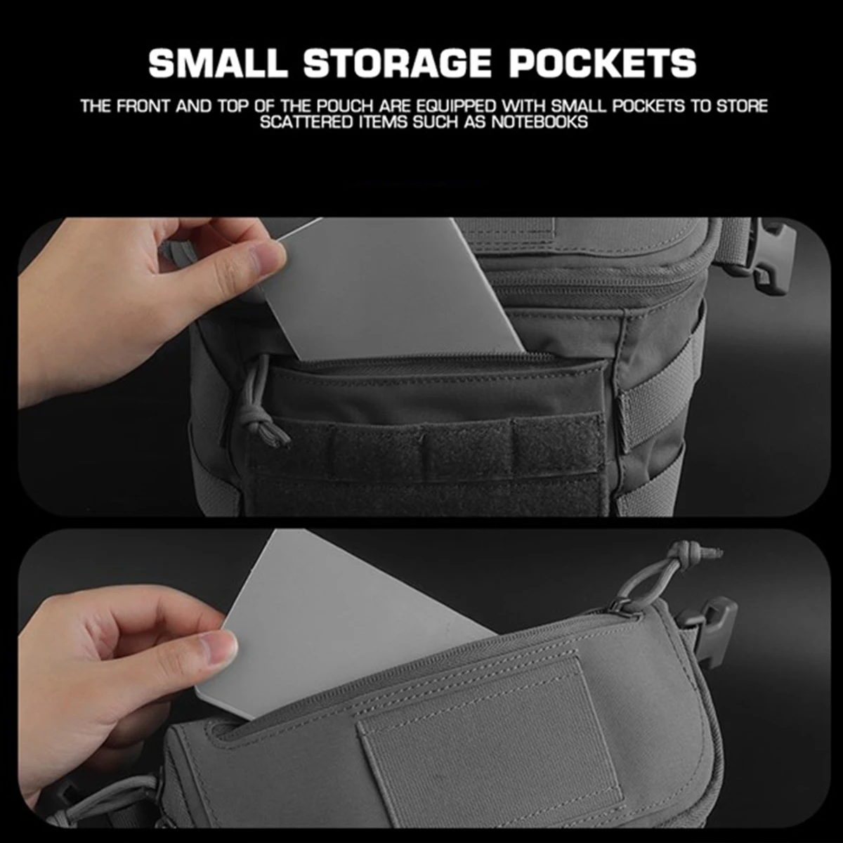 Bolsa inferior compacta para abdominales, bolso de hombro multifuncional de liberación rápida, chaleco táctico, equipo de pecho, bolsa de inclinación táctica - imagen 4