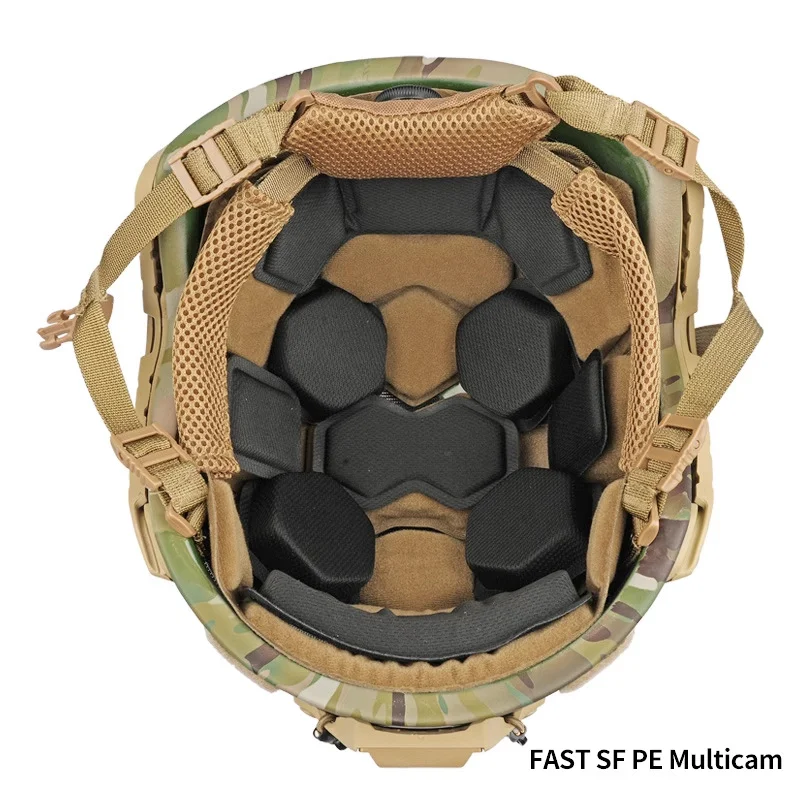 Casco táctico FAST SF de alto rendimiento UHMW-PE NIJ IIIA a prueba de balas, mejora balística de corte alto, sistema interno de Wendy - imagen 5