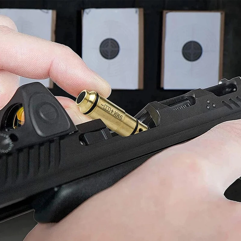 Entrenamiento de mira láser táctico verde rojo para 9mm 22LR.177 Bullet Boresighter calibre 12GA 20GA.223.308 5,45x39 9x19mm - imagen 5