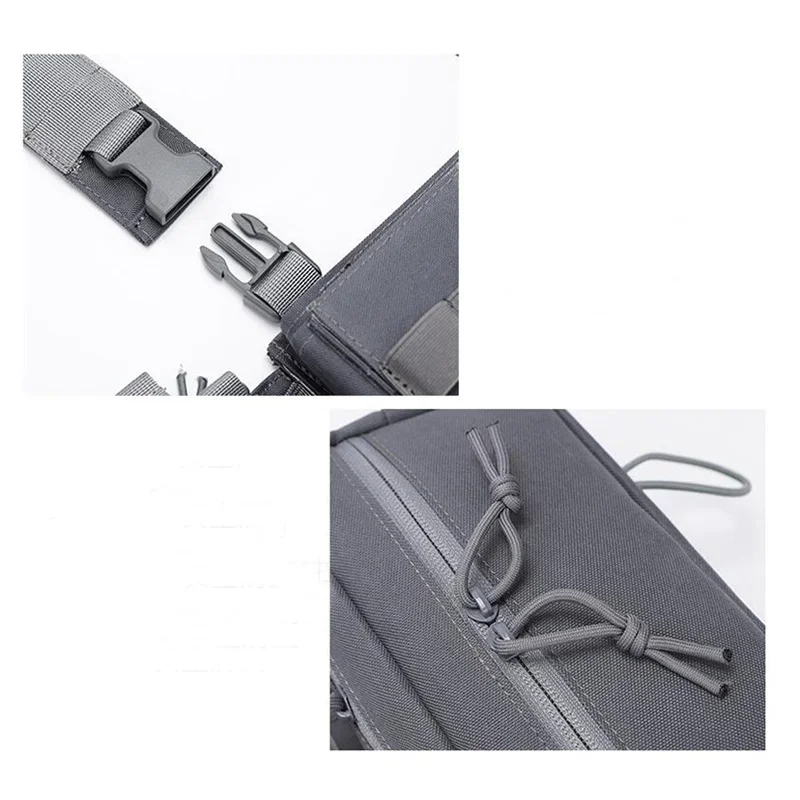 Chaleco táctico de nailon para taladro en el pecho, bolsa para revistas, funda, sistema Molle, accesorios de cintura para caza, equipos de equipo - imagen 4