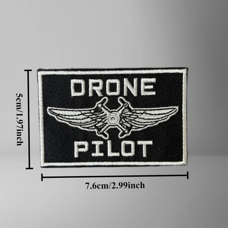 Parche Drone Pilot bordado militar velcro para ropa táctica - imagen 2