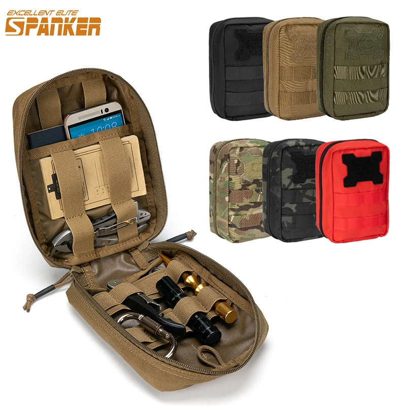 Botiquín de primeros auxilios táctico, bolsa EDC, bolsa médica portátil, bolsa de herramientas para senderismo al aire libre, riñonera, chaleco Molle, bolsas de accesorios