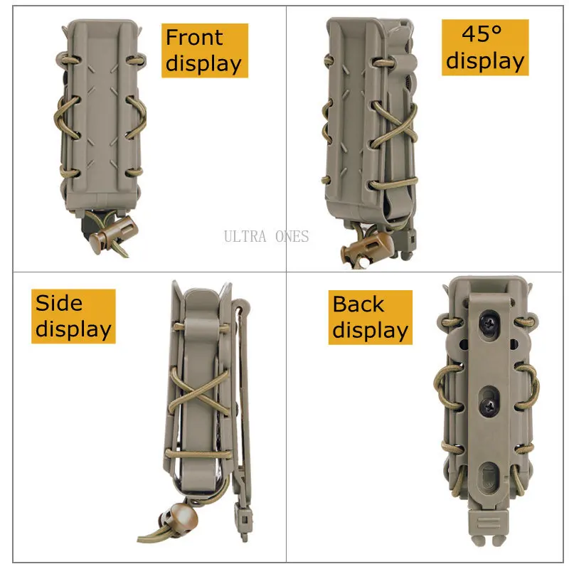 Bolsas tácticas para revistas, 9MM/45ACP, Airsoft, Paintball, juegos, Molle Mag Carrier, caza, Wargame, deportes al aire libre, estuche Mag - imagen 4
