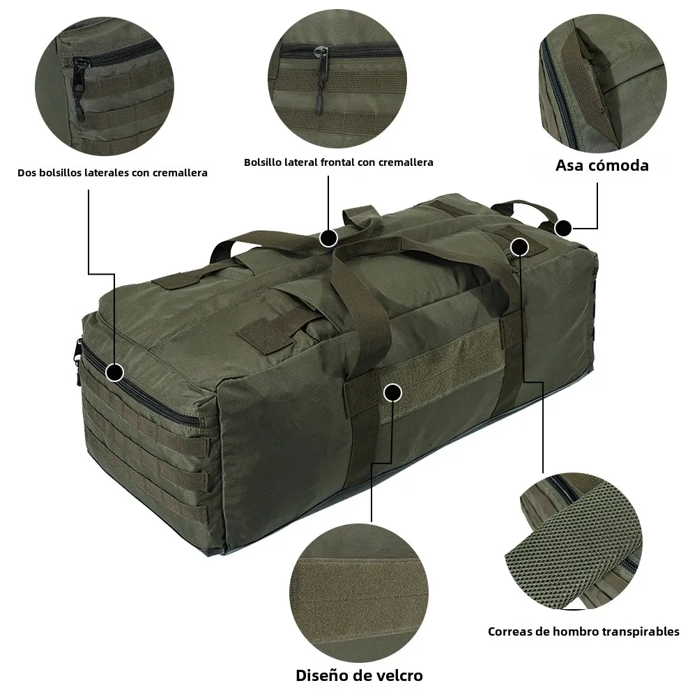 SINAIRSOFT-mochila táctica de gran capacidad de 80L, equipo de caza, entrenamiento, deportes, Fitness, bolso de viaje, bolso de hombro móvil - imagen 3