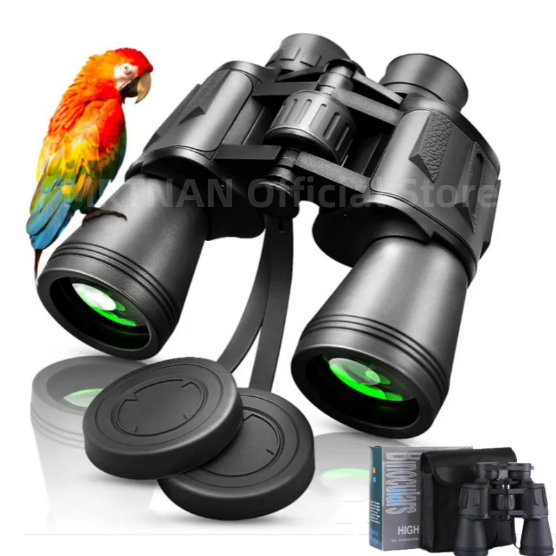 50000M 20X50 Zoom HD BAK4-Prism potentes binoculares telescopio profesional de largo alcance para viajes de Camping al aire libre