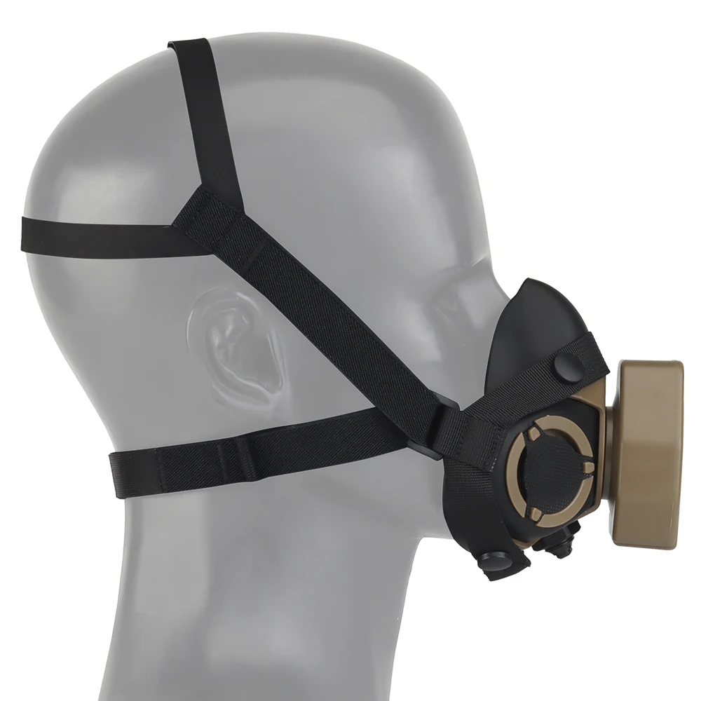 SOTR operaciones especiales respirador táctico media máscara micrófono Cable de comandos filtro SOTR máscara Airsoft accesorios de caza - imagen 4