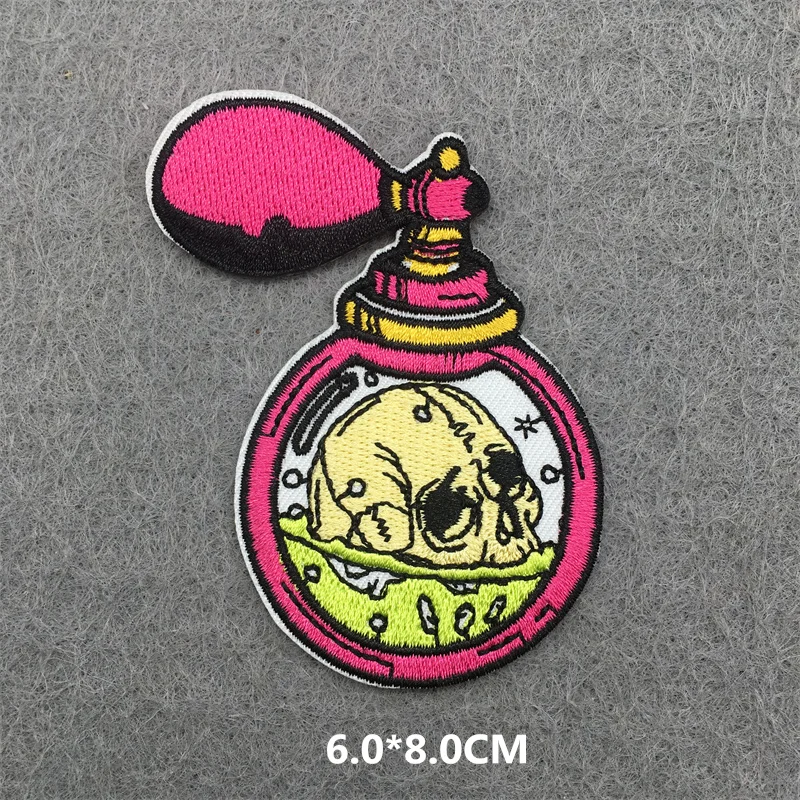 Parches termoadhesivos para ropa, aplicaciones de planchado, transferencias para ropa, bordado de calavera Punk - imagen 3