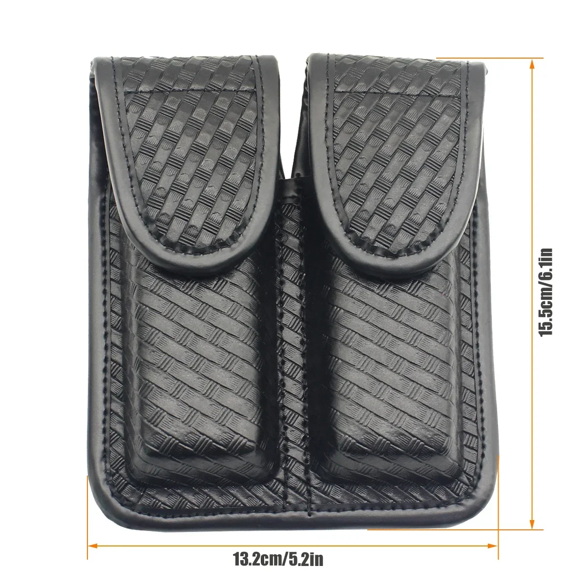 Bolsa doble para revistas de tejido de cesta de dos estilos, bolsa doble para pistola doble a presión, para cinturones de servicio de 2,25 ", se adapta a G17 - imagen 2