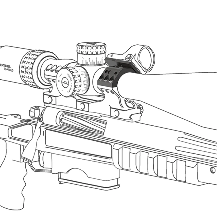 Óptica vectorial 34 mm soporte Picatinny de una pieza mediano - imagen 3