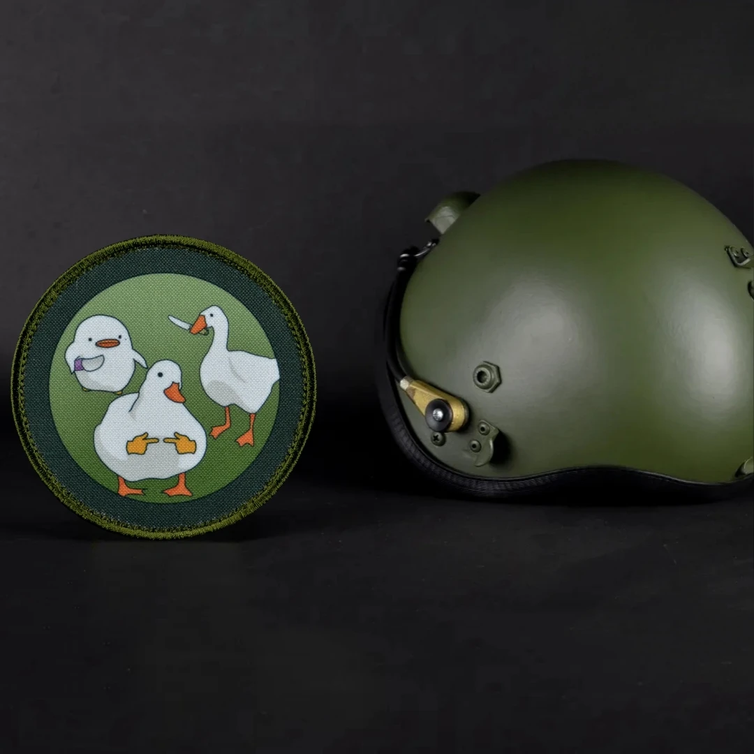 La Paz nunca fue una opción, insignia de moral, parches estampados de gansos felices, mochila táctica, brazalete militar, pegatina y hebillas de nailon - imagen 4