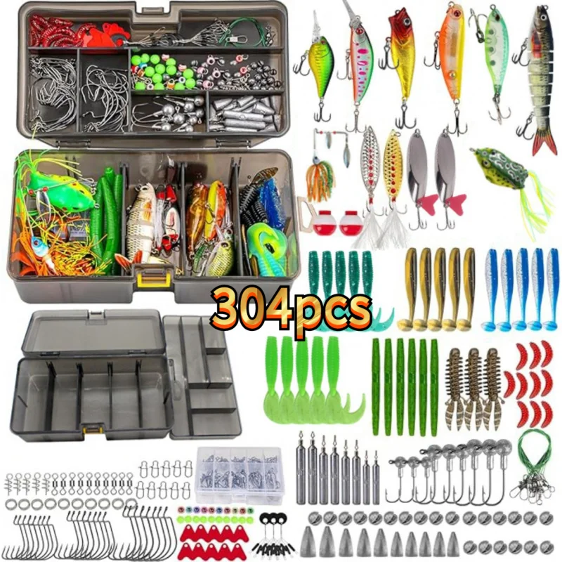Kit completo señuelos pesca duras y blandas para lubina, lucio y perca - imagen 2