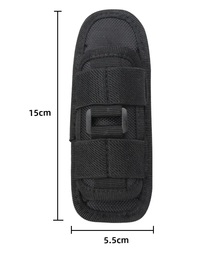 Funda táctica para linterna, soporte giratorio, Clip para cinturón, funda de transporte para antorcha táctica con mosquetón de 360 grados - imagen 5