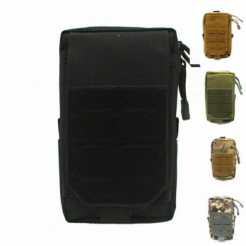 Bolsa táctica Molle para hombre, riñonera con bolsillo para caza, viaje, Camping, funda con soporte para teléfono móvil - imagen 2