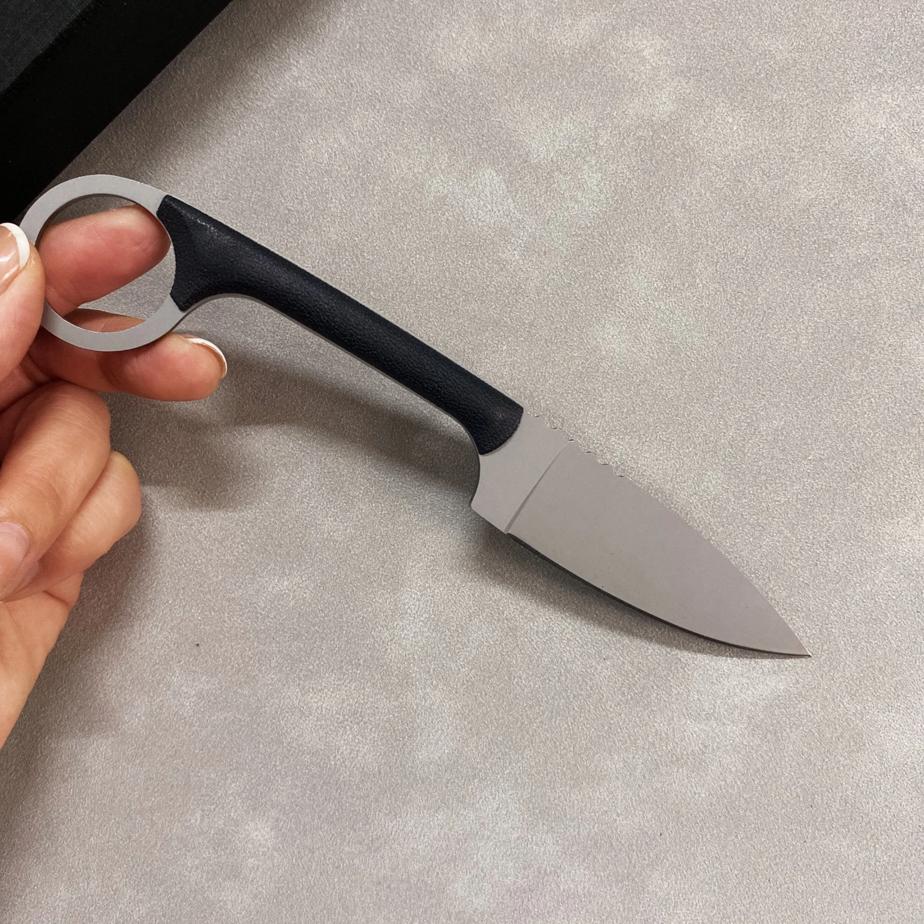 Cuchillo recto pequeño multifuncional para supervivencia al aire libre, cuchillo portátil para cortar cuerda, cuchillo salvaje de quilla todo en uno - imagen 3