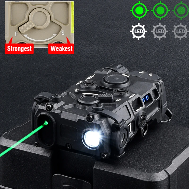 WADSN táctico OGL Eotec Nylon plástico rojo verde azul punto vista ajustar iluminación puntería caza blanco LED linterna estroboscópica - imagen 4