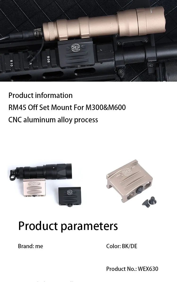 Un rifle con alcance y linterna
