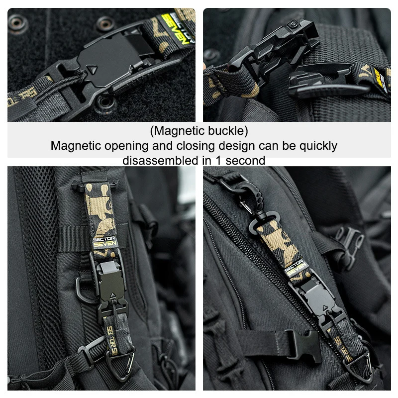 Hebilla táctica de liberación rápida, Clip de correas Molle multiusos, hebilla para llavero, faja para exteriores, cinturón, accesorios para chaleco de caza - imagen 4