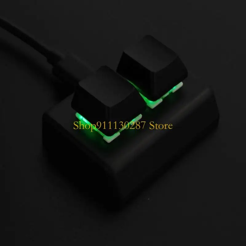 Mini teclado USB J1HC, teclado mecánico 2 teclas con cable USB retroiluminado en Color y función intercambio en caliente - imagen 5