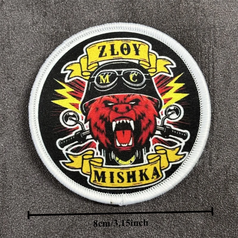 Parche táctico con estampado de "oso" para ropa, insignias de moral, parches militares con gancho, pegatinas para mochila - imagen 3