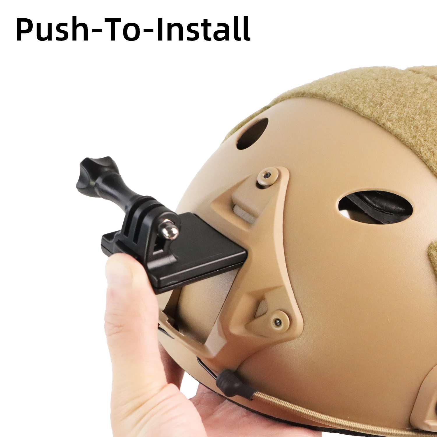 BOOIU adaptador de Base de casco táctico, soporte de fijación de casco rápido/MICH/NVG, accesorios de cámara de acción deportiva GoPro Hero - imagen 2