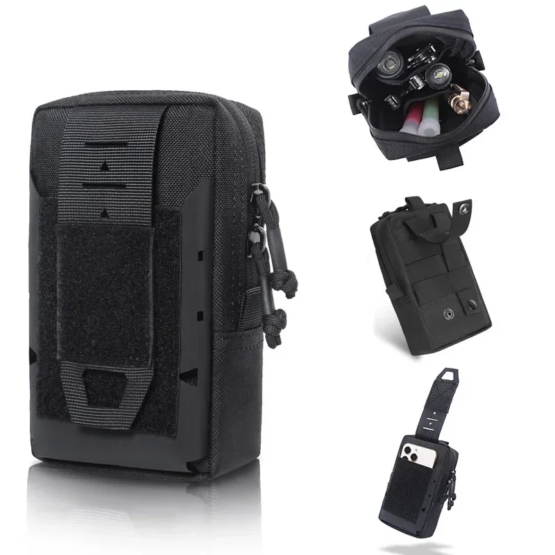 Bolsa táctica Molle para teléfono móvil, linterna, herramienta de utilidad, riñonera EDC, paquete divertido para exteriores, bolsa de munición, accesorios de caza - imagen 2