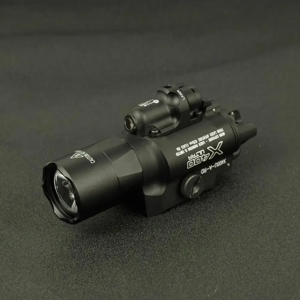 Luz de arma táctica del ejército X400 Ultra X400U, linterna estroboscópica de pistola láser roja con riel Picatinny X300 X300 Ultra - imagen 2