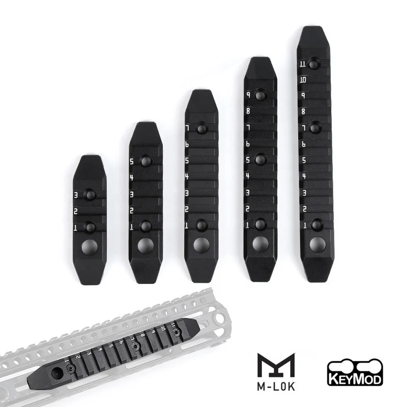 Cortina de riel Picatinny táctica de 20mm, cubierta de riel MLOK KEYMOD de aluminio CNC, eslinga de pistola para Rifle, hebilla de fijación, Base de montaje para caza Airsoft - imagen 2