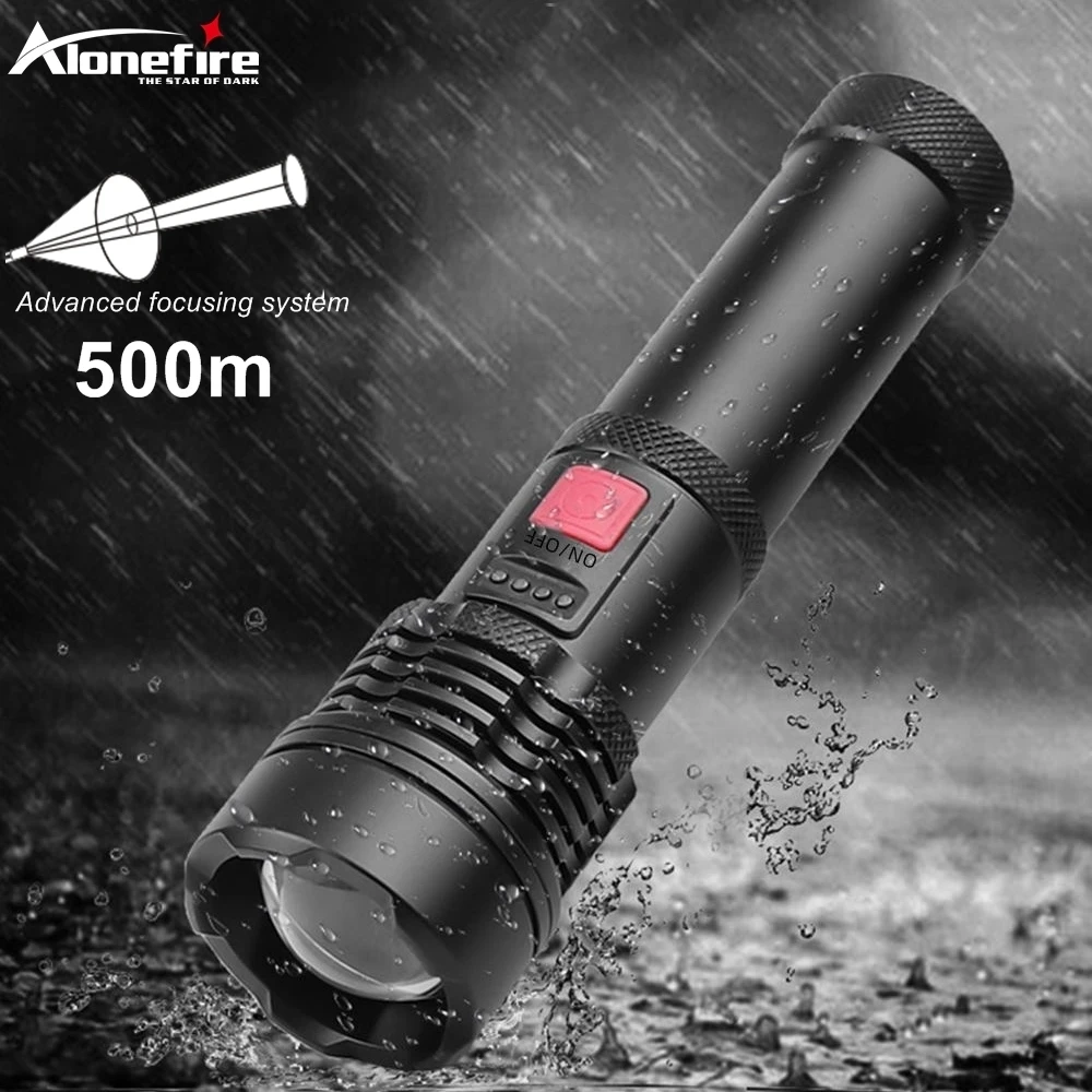 Linterna de alta potencia con Zoom de 2500 lúmenes, recargable por Usb, para el hogar, exteriores, senderismo, viajes, Camping, caza, pesca, patrulla - imagen 5