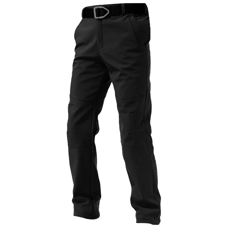 Conjuntos tácticos militares de piel de tiburón para hombre, chaquetas con capucha de concha suave, pantalones de carga para exteriores, trajes de 2 piezas, conjunto del ejército de lana impermeable, Invierno - imagen 3