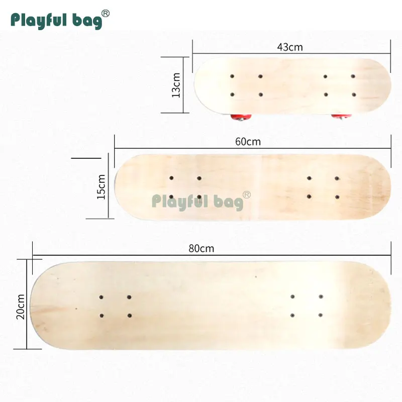 Skateboard para niños, bolsa juguetona de 43, 60, 72 y 80CM, tabla para pintar a mano, juguete para niños AMB102 - imagen 2