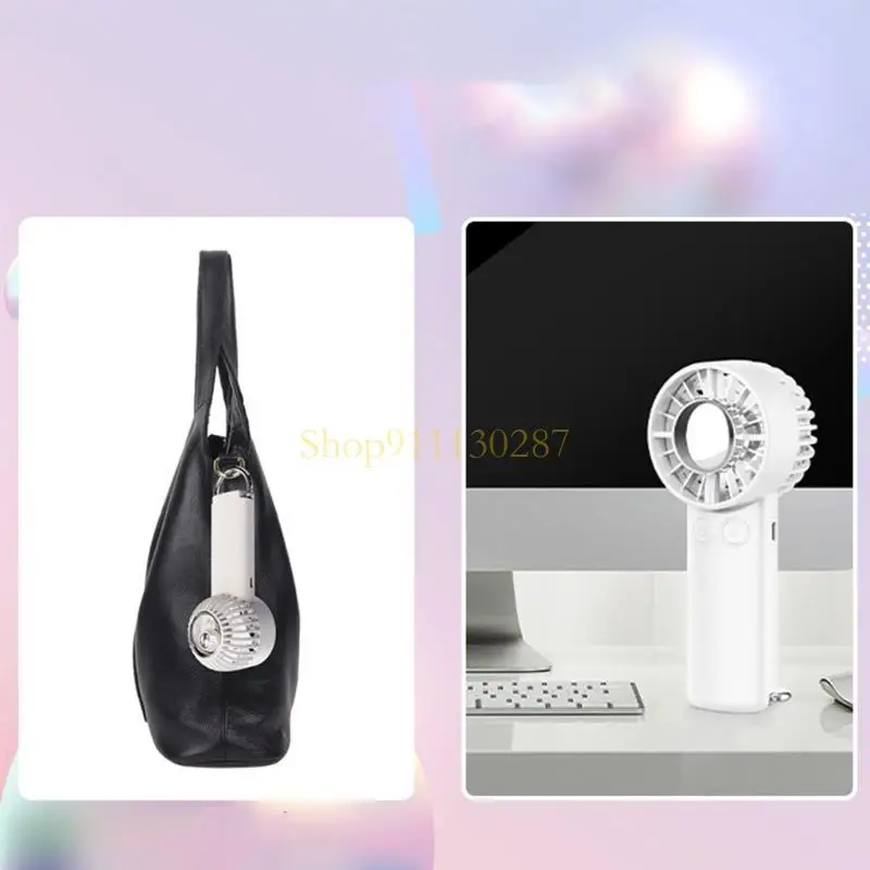 J1HC NUEVO estilo Handheld Hand Ice Semiconductor Faning Fan Astronaut USB Cargo Fuerte escritorio portátil viento - imagen 3