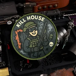 Insignia de moral impresa de Kill House, parche táctico, parches de gancho y bucle de soldado divertido, brazalete, mochila militar, pegatinas para ropa