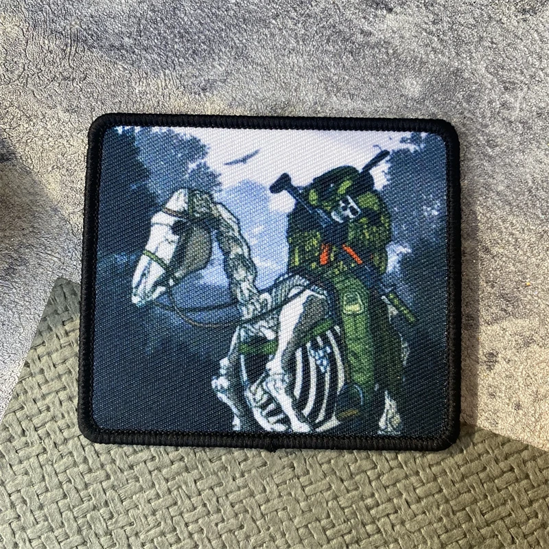 "Cavalry sin cabeza" tácticas de soldado parche estampado militar brazalete insignia de moral gancho y bucle ropa mochila pegatinas - imagen 3