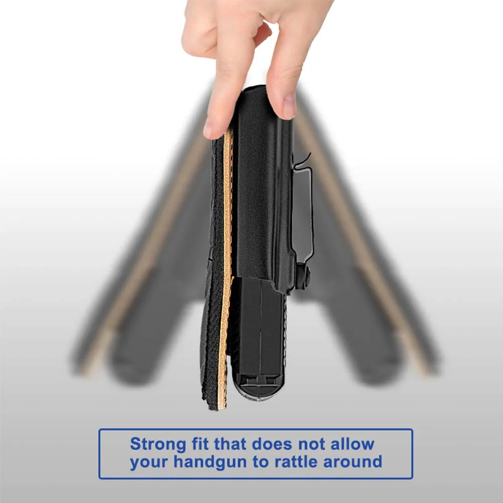 Funda táctica para mano derecha, funda para pistola IWB, soporte oculto para pistolas/giruladores, extracción rápida para Glock/1911/19/43X/G3C/Sig - imagen 3